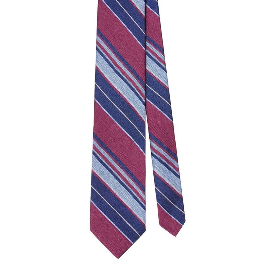Robert Talbott Silk Large Multi Repp Necktie